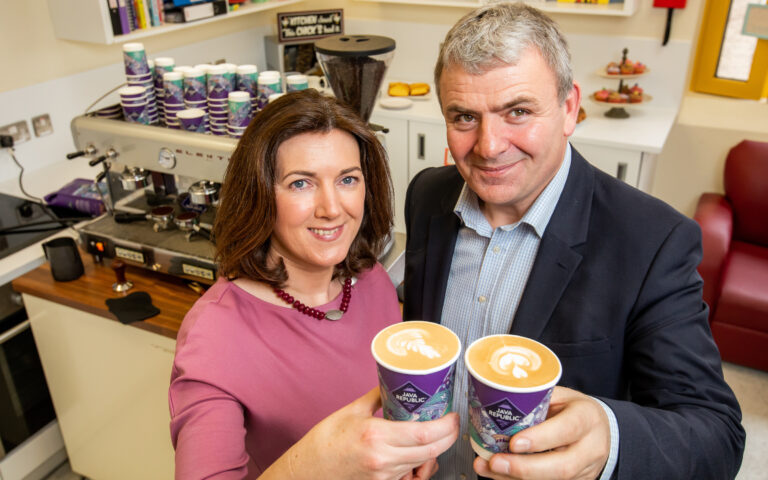 Grace O'Shaughnessy from Java Republic meets Pat Bergin, director of Oberstown