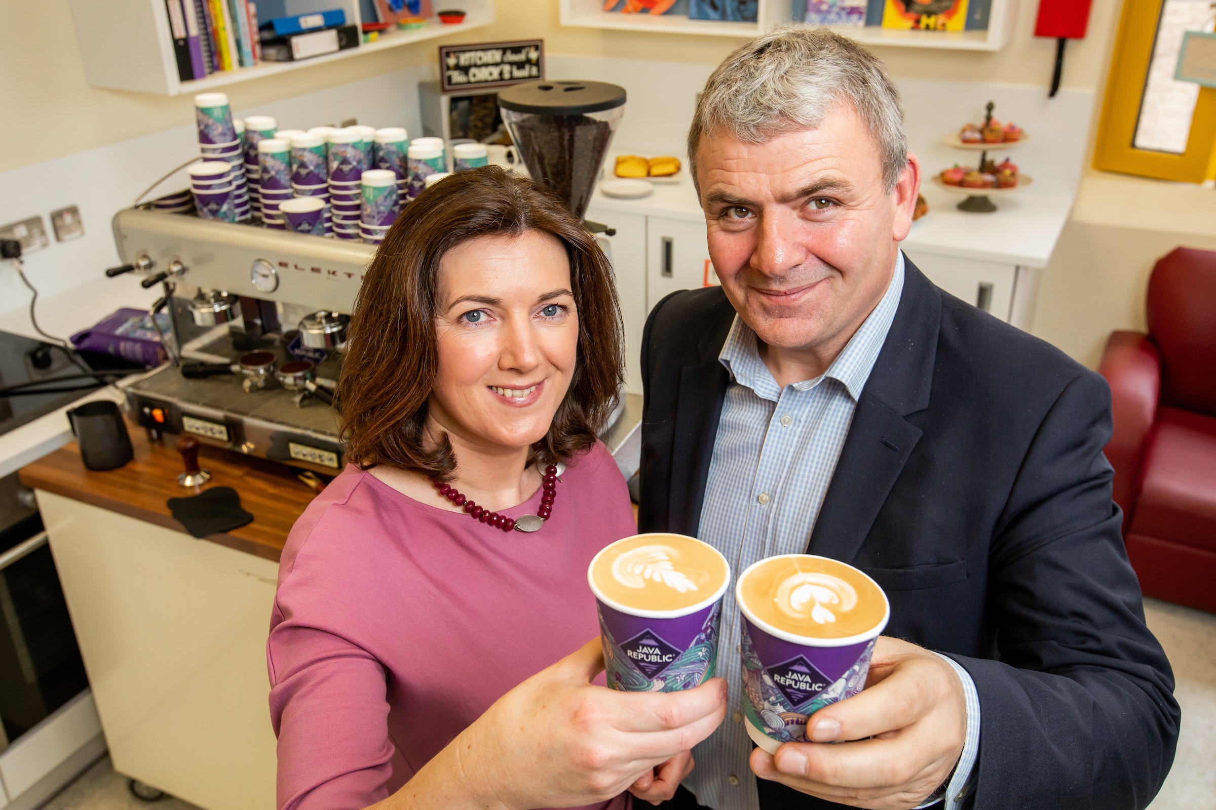 Grace O'Shaughnessy from Java Republic meets Pat Bergin, director of Oberstown