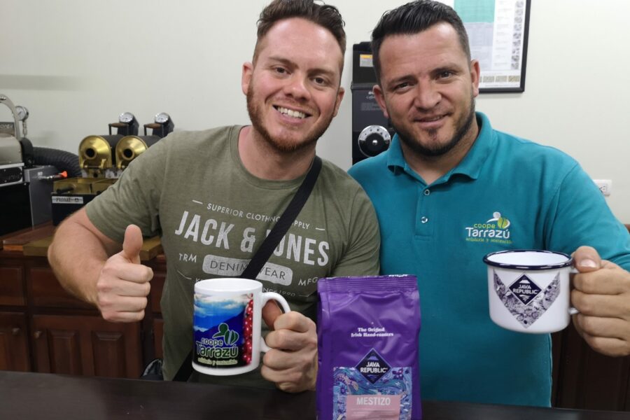 Luis sampling our Mestizo coffee in Costa Rica