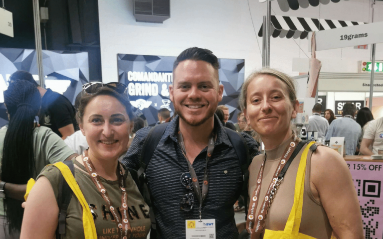 Milena, Luis and Jolanta at World of Coffee Milan 2022
