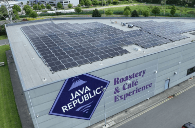 Solar panels on carbon neutral roastery