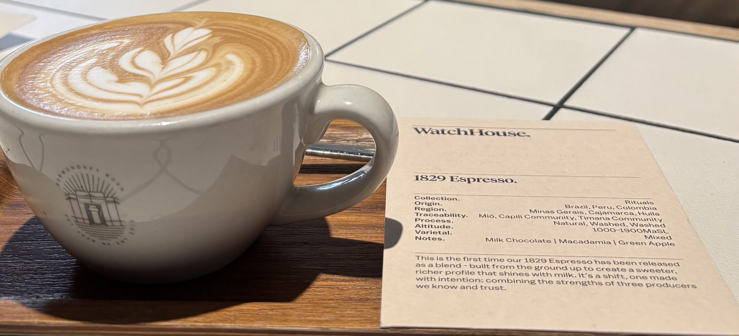 Flat White pictured at the WatchHouse Café in London